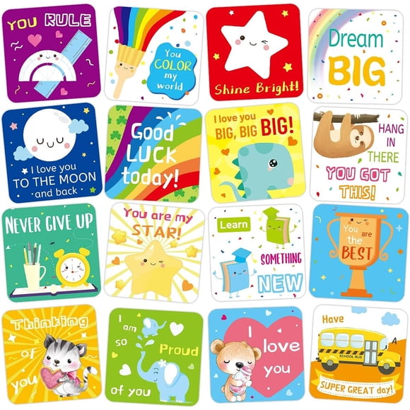 Fancy Land 60 Lunch Box Notes for Kids Cute Motivational and