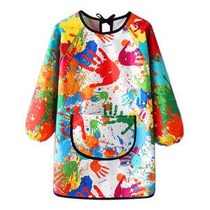 Magideal - Delantal De Pintura Art Smock Para Niños, Babero Suave Resistente Al Agua Para El Hogar, Delantal De Pintura De Artista Para Hornear, Alimentar A Niño Estilo Axl