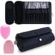 thumbnail image 1 of (Negro) - Bolsa de maquillaje, soporte para brochas de maquillaje para mujer, bolsa de cosméticos multifuncional, organizador de herramientas de maquillaje y manicura, organizador de cosméticos portát, 1 of 7