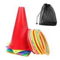 Ioensy - Juego De Lanzamiento De Anillos Juego De Conos Y Anillos De Colores Para Fiesta De Cumpleaños En El Jardín