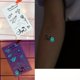 thumbnail image 1 of Blue Luminous Tattoo Sticker , Constellation Deer Feather Butterfly Snake Pattern, Waterproof Temporary Tattoo Finger Wrist Body Art For Women And Kids, 1 of 3