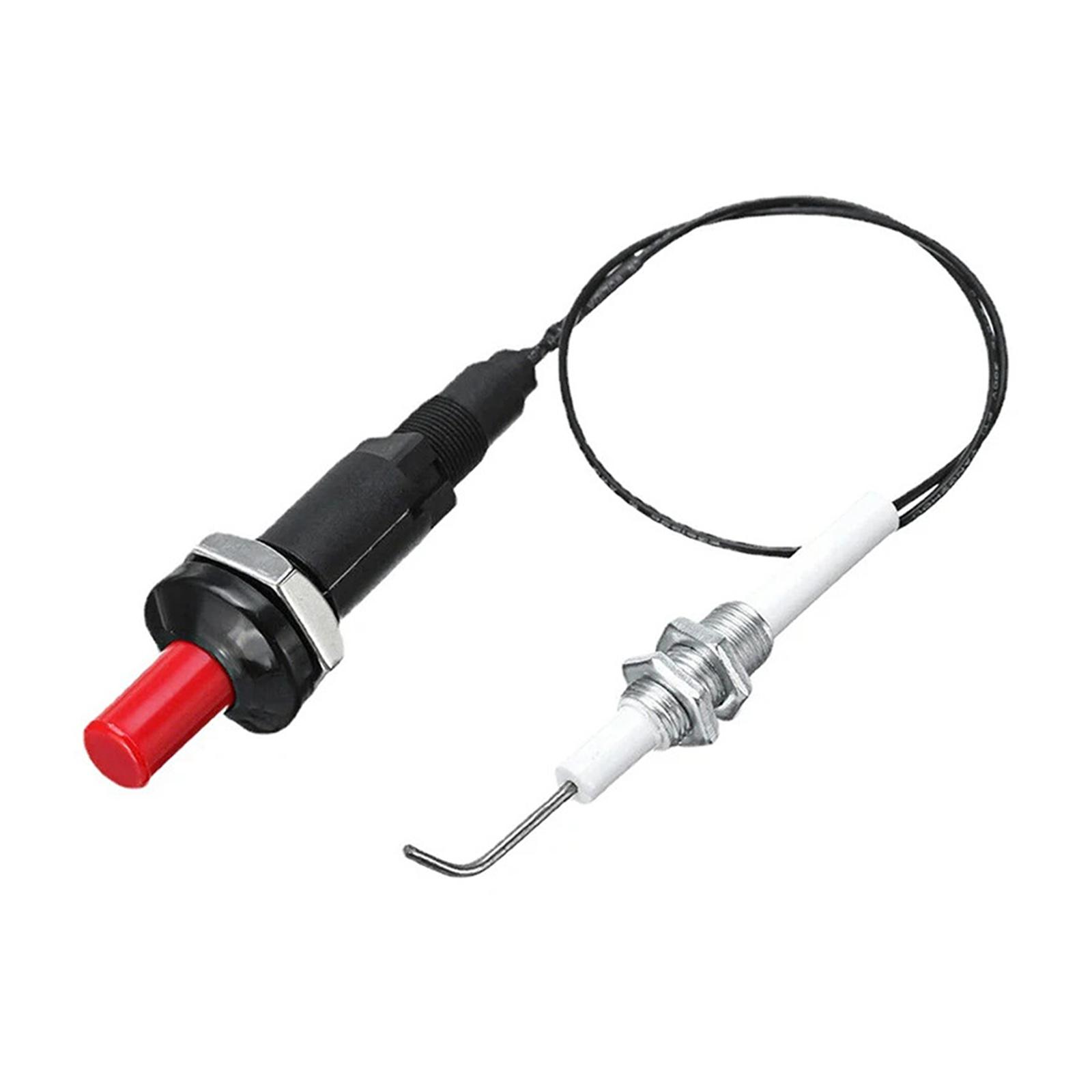 Bothyi - Kit De Encendido Piezoeléctrico Con Botón Pulsador Y Cable De 30 Cm Para Parrilla De Gas Y Chimenea Exterior