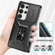thumbnail image 5 of Funda Armada para Samsung Galaxy S25 Ultra con Tapa Deslizante y Soporte Magnético Giratorio Negro, 5 of 5