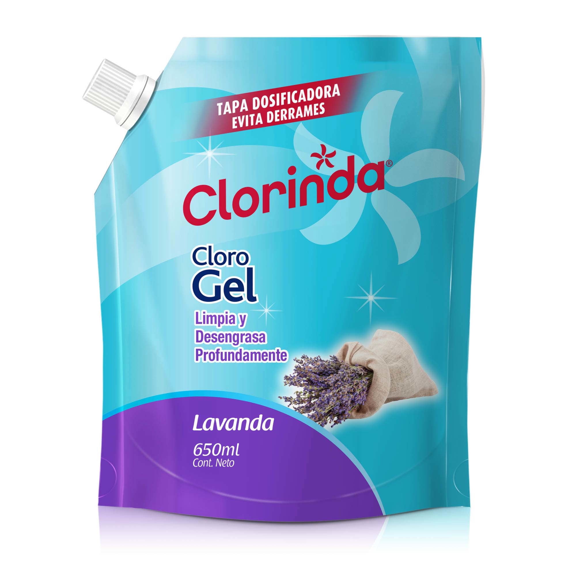 Doypack Cloro Gel Lavanda 650 ml Clorinda