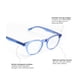 thumbnail image 3 of Eyebobs Lentes Lectores Unisex Clearly Cristal Azul 2.25x, 3 of 7
