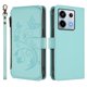 thumbnail image 2 of Funda Cartera Mariposa para [Xiaomi Redmi Note 13 Pro 5G] con Soporte y Cremallera Verde menta, 2 of 6