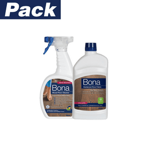 Pack Limpiador + Abrillantador Pisos De Madera Bona 946 Ml C/U