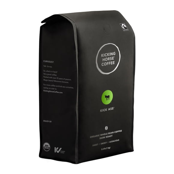 Café Kicking Horse Kick Ass Tostado Oscuro en Grano Entero 1 kg