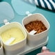 thumbnail image 4 of Juego de 3 azucareros con cucharas y tapas. Contenedores de alta capacidad para especias y condimentos. Tarro de cristal para especias, ideal para el hogar, la cocina y la cafetería., 4 of 5