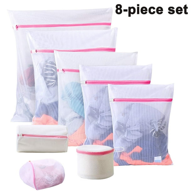 8 bolsas de malla para ropa delicada con cremallera premium, bolsa organizadora de viaje, bolsas para lavar ropa, blusas, sujetadores, medias, ropa interior.