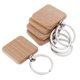 thumbnail image 1 of 5X Encantos De Madera En Blanco Para DIY Personal Keychain Square 37x37mm, 1 of 5