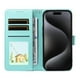thumbnail image 2 of Funda Billetera FOXDOCK Compatible con iPhone 14 Plus , Diseño Perrito Tierno, Ranuras para Tarjetas y Soporte Plegable, 2 of 6