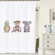thumbnail image 1 of Cortina de baño Animales acuarela, 1 of 2