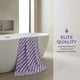 thumbnail image 4 of REGALWOVEN 1 Paquete Toalla de Baño de Algodón Puro a Rayas, Absorbente y de Secado Rápido para Gimnasio, Viaje, Piscina, Hotel Púrpura 55" x 28", 4 of 6