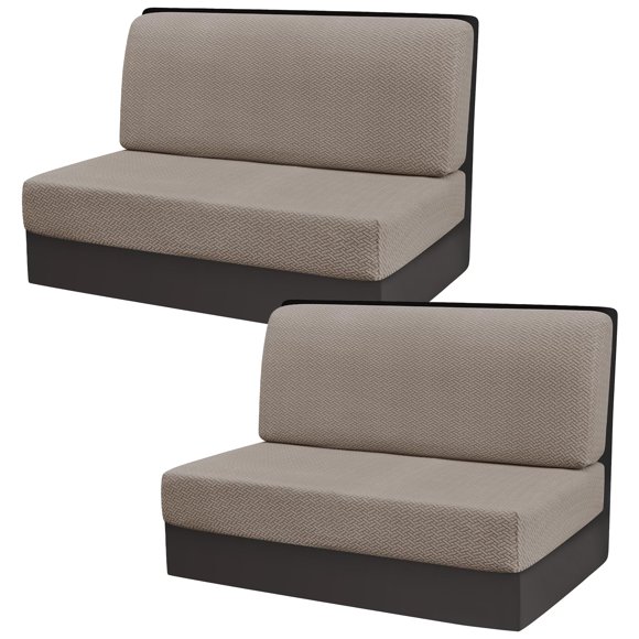 Fundas elásticas para cojines de autocaravana Gollense - Juego de 4 (T-Khaki)