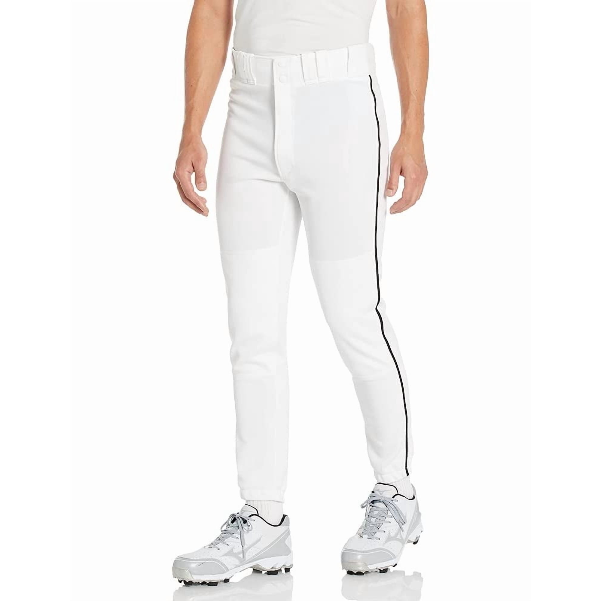 Pantalón Premier Con Ribete Mizuno Para Hombre, Blanco-negro - Extra Pequeño