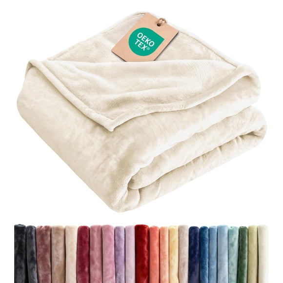 Manta de Forro Polar Ultra Suave CGK Unlimited Crema