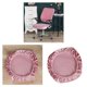 thumbnail image 4 of 2 Piezas Fundas Para Sillas De Terciopelo Elástico Extraíbles Taburete Decoración Del Hogar Rosa, 4 of 5