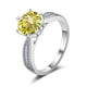 thumbnail image 5 of Anillo de Compromiso de Moissanita de 3 Uds para Mujer Corte Redondo Color D VVS1 Anillos de Diamante de Plata Esterlina 925 Moissanita Aniversario Promesa Anillos de Boda para Mujer con Certificado, 5 of 9