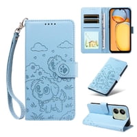 Funda Billetera Foxdock Compatible Con Xiaomi Redmi 13C 4G/5G, Diseño Perrito Tierno, Ranuras Para Tarjetas Y Soporte Plegable