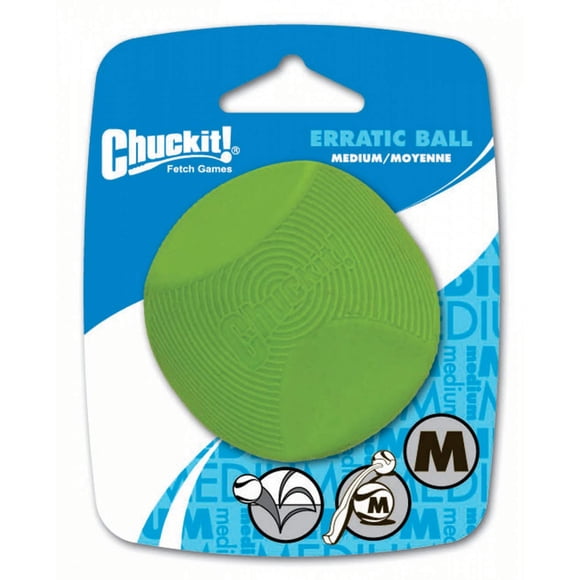 Dog Fetch Toy Chuckit! Eratic Ball, tamaño mediano, paquete de 1 unidad