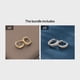 thumbnail image 1 of 14K Gold Plated Zircon Hoop Earrings: A Stylish Accessory for the Elegant Woman, 1 of 5