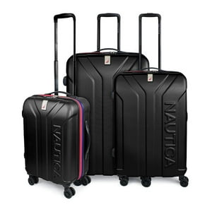 Nautica - Set 3 Piezas Maleta S+M+L Prime Negro