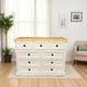 thumbnail image 1 of Comoda de Madera 9 cajones Basic 120x40x90 Color Blanco cubierta Miel, 1 of 3