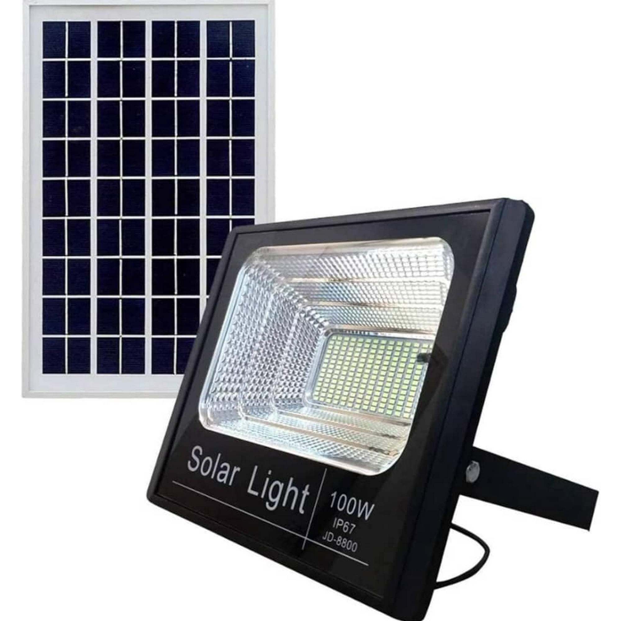 Genérico - Reflector Solar 100w Lampara Led Panel Solar Control Remoto