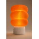 thumbnail image 1 of Lámpara de Mesa Velador SLVJE Mallow Glow E27 Impresa en 3D Blanco / Naranja + Ampolleta, 1 of 1