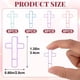 thumbnail image 2 of Clips YALOJE Mini con forma de cruz, 32 unidades, 4 colores, metal, 2 of 7