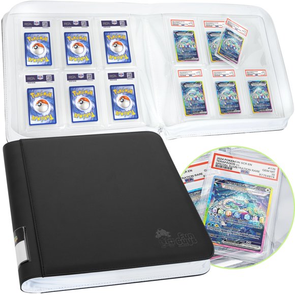 Carpeta para cartas FunGuys 60 PSA Slab, 6 bolsillos y cremallera