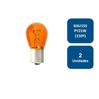 Ampolleta 12V Para Automovil Globo Grande Ambar Bau15S Py21W (150º) 2Un. - Rukafe Basics