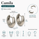 thumbnail image 2 of Argollas Camila chunky 20G 8MM titanio ASTM F136, 2 of 3
