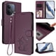thumbnail image 2 of Xiaomi Redmi 15C 4G/5G Funda Billetera con Estampado de Gato, Morado Oscuro, 2 of 6