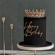 thumbnail image 4 of Adorno para tartas SUVO Happy Birthday, acrílico dorado, 10 unidades, 4 of 4