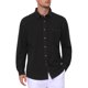 thumbnail image 4 of Camisa de mezclilla al aire libre de manga larga con bolsillo en el pecho para hombre L Negro, 4 of 6