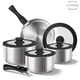 thumbnail image 1 of Batería De Cocina 10 Piezas Smart Mango Acero Inoxidable 304 Color Plateado, 1 of 10