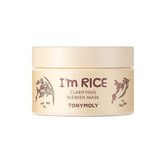 Mascarilla de arcilla TONYMOLY I'm Rice, aclaradora de imperfecciones, 100 ml