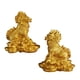 thumbnail image 1 of 1 Par De Cobre Chino Fengshui Kylin Chi lin Qilin Dios Bestia Estatua Para El Hogar Oro 9x9 5 Cm, 1 of 5