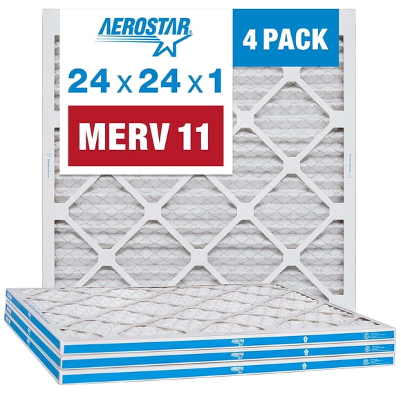 Filtro de aire Aerostar MERV 11 24x24x1 (paquete de 4)