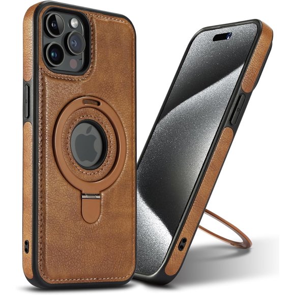Funda para teléfono móvil VAUSERDY para iPhone 12 Pro Max, piel marrón