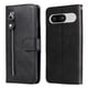 thumbnail image 1 of Funda tipo cartera para Google Pixel 8 con bolsillo con cremallera y ranuras para tarjetas – Función de soporte Negro, 1 of 6