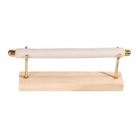 Ioensy - Soporte Para Anillos Con Base De Madera Desmontable, Expositor De Joyas Para Tienda De Exhibición, 1 Nivel