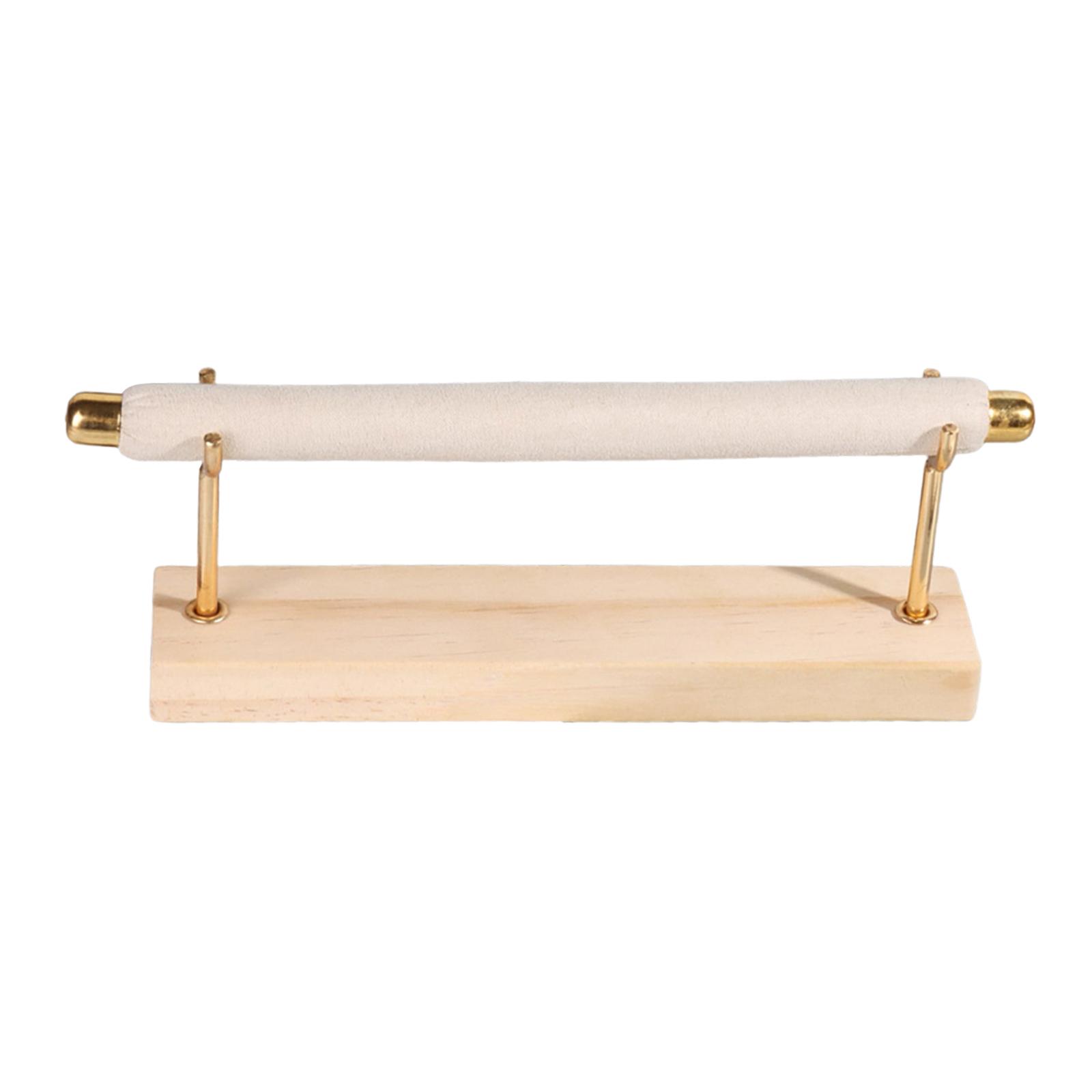 Ioensy - Soporte Para Anillos Con Base De Madera Desmontable, Expositor De Joyas Para Tienda De Exhibición, 1 Nivel