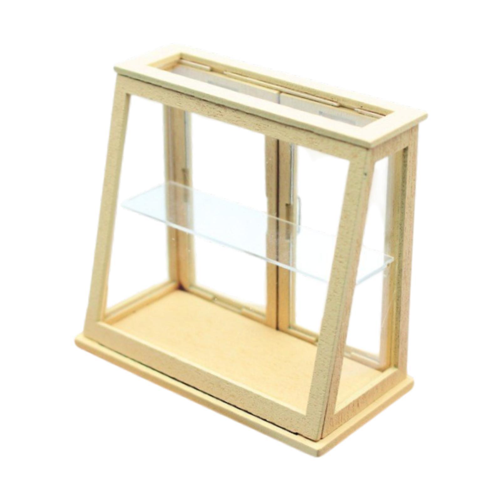 Magideal - Gabinete De Panadería Para Casa De Muñecas, Mini Estuche De Panadería, Accesorios Para Casa De Muñecas A Escala 1:12, Muebles Para Casa De Muñecas Par Color Madera