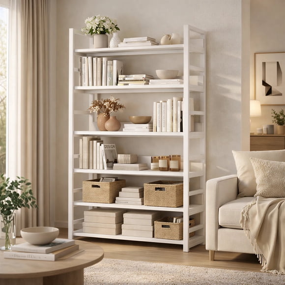 Organizador Estante Living Libro 80x30x174cm Multifuncional Color Blanco