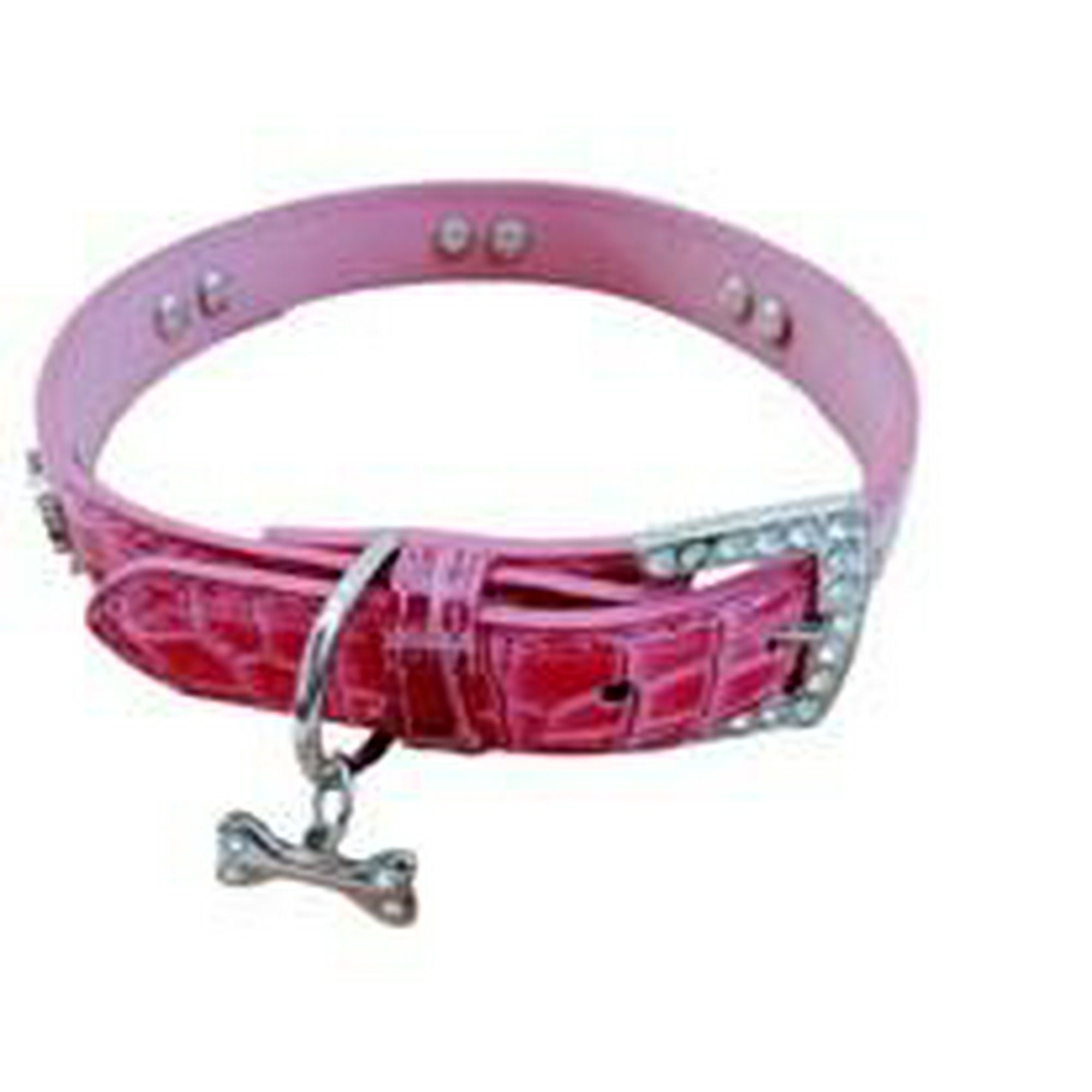 Genérico - Collar Para Perros O Gatos Hueso Rosado L