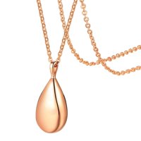 Magideal - Collar Con Colgante De Urna Para Hombre Y Mujer, Colgante De Gota, Soporte De Moda, Colgante De Cremación Para Cenizas, Perfume, Materiales Especiales Rosa Áurea