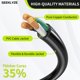 thumbnail image 3 of Cable de extensión Seeklyze, 15 pies, 16 AWG, 13 A, 125 V, 1625 W, negro, paquete de 2, 3 of 7